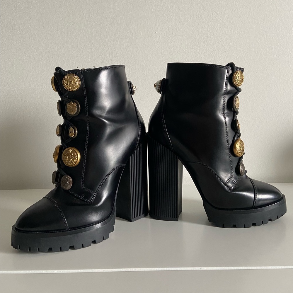 Dolce & Gabbana high heels combat boots
